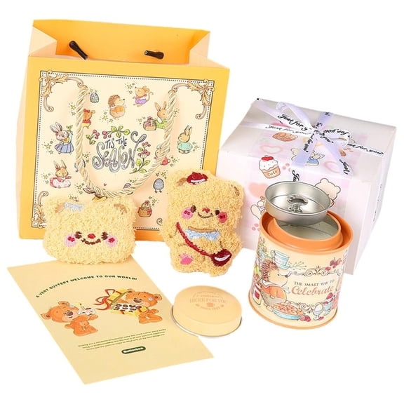 Rvaymup Aromatic Candle Scented Candle with Bear Dolls Gift Box Set for Wedding Birthday