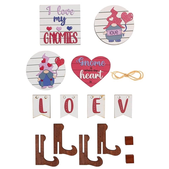 Rvaymup Changing Table Spindle Border Valentine's Day Wooden Layered Tray Decoration