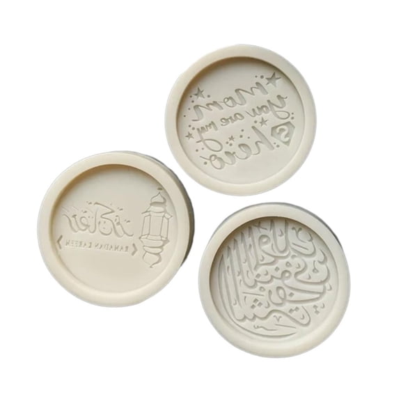 Rvaymup Eid Mubaraks Silicone Molds Fondant Cake Decorating Tool Chocolate Cake Mould Pastry Bakeware Arabic Font Cookie Cutters