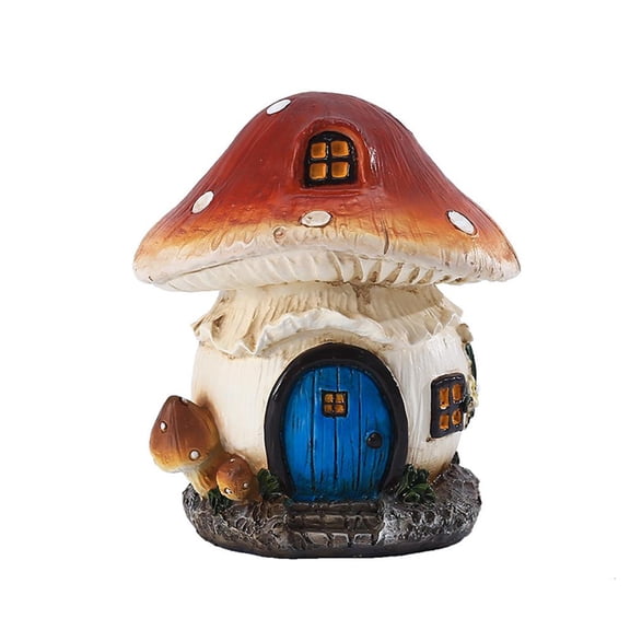 Rvaymup Elf Mushroom House Decoration Yard Lawn Outdoor Fairy Garden Terrace Ornaments