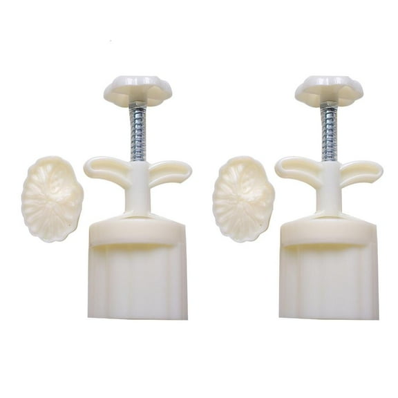 Rvaymup Hand Pressure Lotus Leaf Fondant Mooncake Mould Press Cookie Cutters Baking Tool