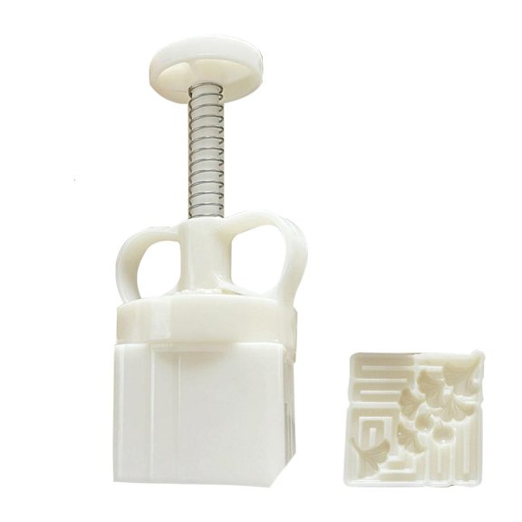 Rvaymup Leaf Pattern Moon Cake Press Molds Cookie Stamp Moon Cake Maker Decors Tool