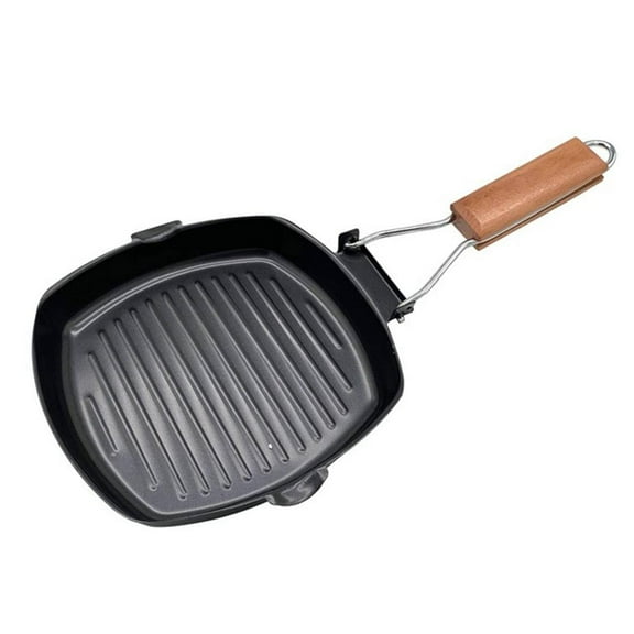 Rvaymup Nonstick Grill Pan 9.5Inch Foldable Skillets for Indoor and Outdoor Cooking