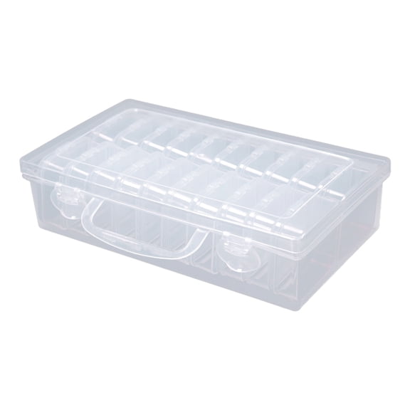 CIYISON Pack of 20 Sturdy Plastic Organizers Boxes With Lids Stackable Craft Storage Container for Jewelry Beads Accessories