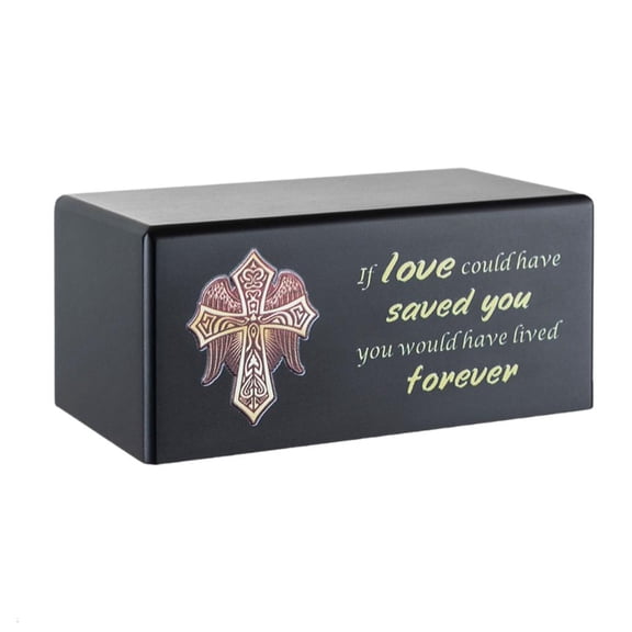 Rvaymup Pet Cremation Box with Memorial Word Small Animal Ashes Box Funeral Caskets Box