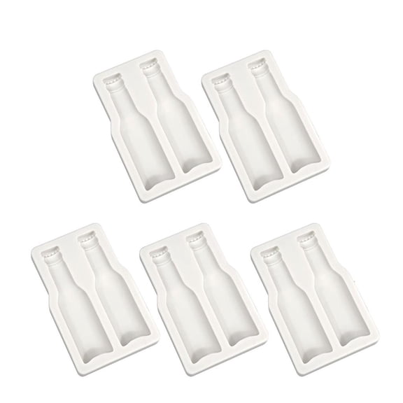 Rvaymup Set of 5 Unique Silicone Beer Bottle Moulds for Chocolate Fondant Baking Crafts