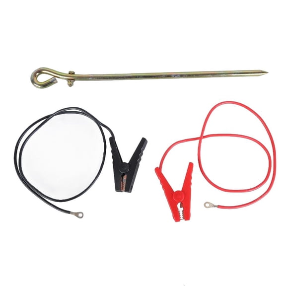 Rvaymup Solar Electric Fence Ground Rod with Alligators Clips Electric Fence Wire Grounding Accessories Electric Fence Charger