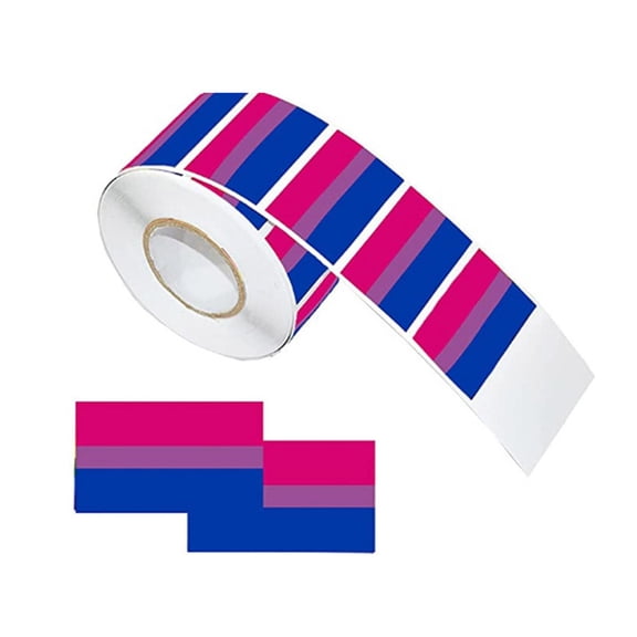Rvaymup Square Gay Pride Rainbow Stickers 50x30mm Durable Decorative Sticker for Bag Cup
