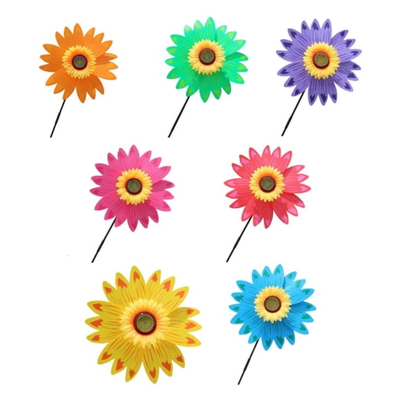 Rvaymup Sunflower Garden Wind Spinner Outdoor Decorative Windmill with Stake Sculpture Replacement for Yard Garden Decoration