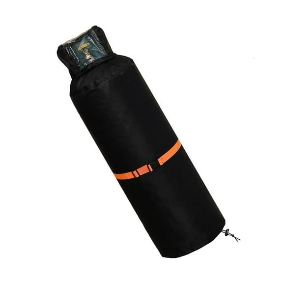 Rvaymup Windproofs Waterproof 100lb Propane Cylinders Cover Transparents Flipping Opening Double Layer Adjustable Fasteners