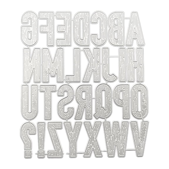 Rvaymup for Creative Alphabets Metal Die Cuts Stencil Exquisite Scrapbooking Embossing Template DIY Birthday Cards Making Suppli