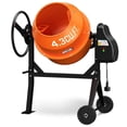 thumbnail image 1 of Rvchic 4.3 Cu.Ft Heavy Duty Cement Mixer, Portable Power Electric Concrete Mixer with Wheels and Stand, for Mortar, Stucco and Fodder,3/5Hp,Orange, 1 of 1