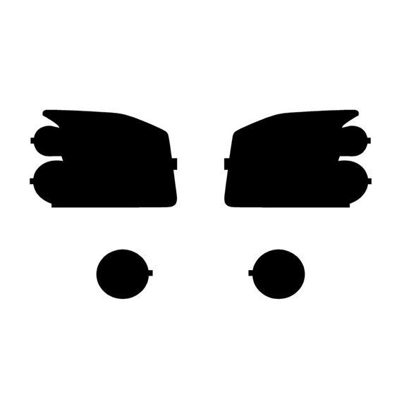 Rvinyl Headlight Protection Film Covers Compatible with Nissan Frontier 2001-2004 - Matte Smoke