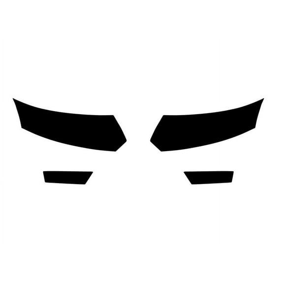 Rvinyl Headlight Protection Film Covers Compatible with Saturn Ion 2003-2007 (Sedan) - Matte Smoke