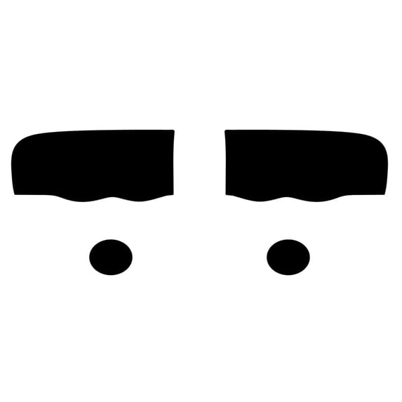 Rvinyl Headlight Tint Covers Compatible with Dodge Ram 2002-2005 - Matte Smoke