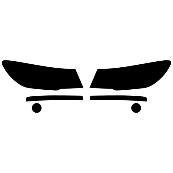 Rvinyl Headlight Tint Covers Compatible with Jeep Compass 2017-2021 - Smoke