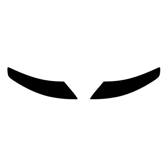 Rvinyl Headlight Tint Covers Compatible with Lincoln MKS 2009-2012 - Blackout Smoke