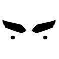 thumbnail image 1 of Rvinyl Headlight Tint Covers Compatible with Nissan Rogue 2014-2016 - Blackout Smoke, 1 of 10