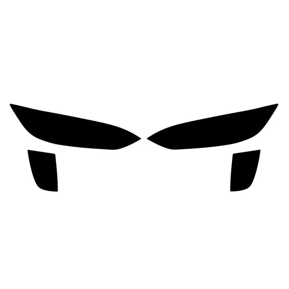 Rvinyl Headlight Tint Covers Compatible with Tesla Model X 2016-2024 - Blackout Smoke