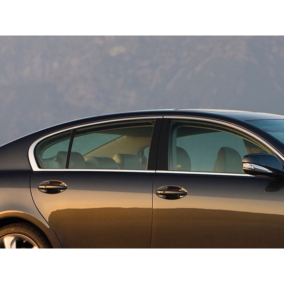 Rvinyl Pillar Post Pre Cut Window Molding Trim Kit Matte Black Fits Lexus GS 2006-2012