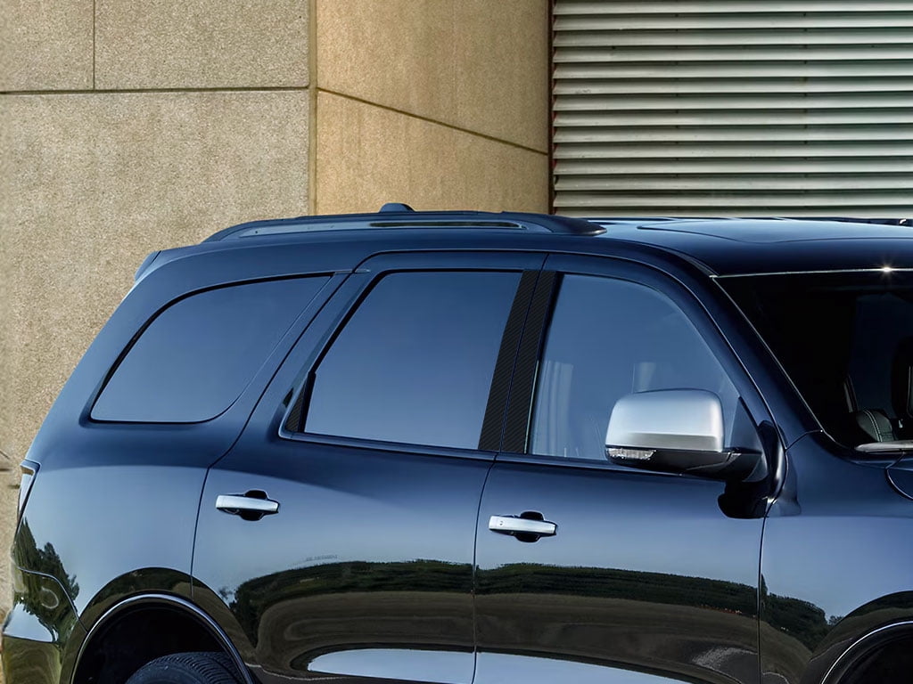 Rvinyl Pillar Post Pre Cut Window Trim Carbon Fiber 3D Black Fits Dodge ...
