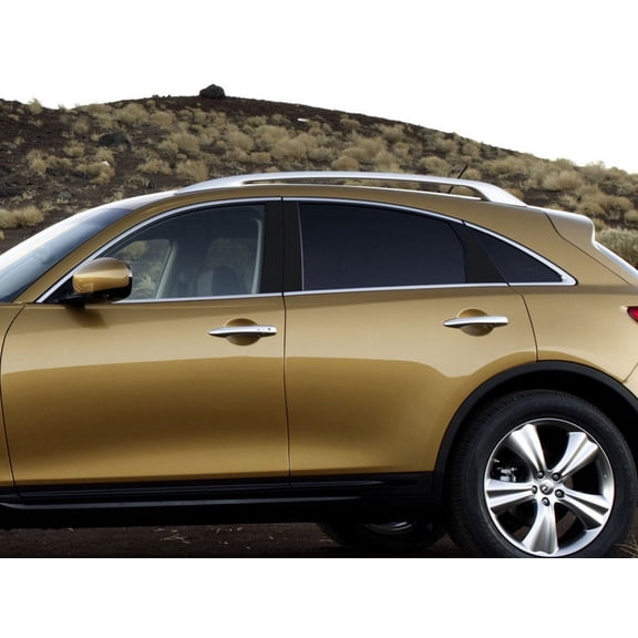 Rvinyl Pillar Post Pre Cut Window Vinyl Trim Kit Gloss Black Fits Infiniti FX35 2003-2008