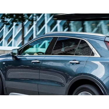 Rvinyl Pillar Post Window Trim Compatible with Cadillac XT4 2019-2023 - Gloss (Black)