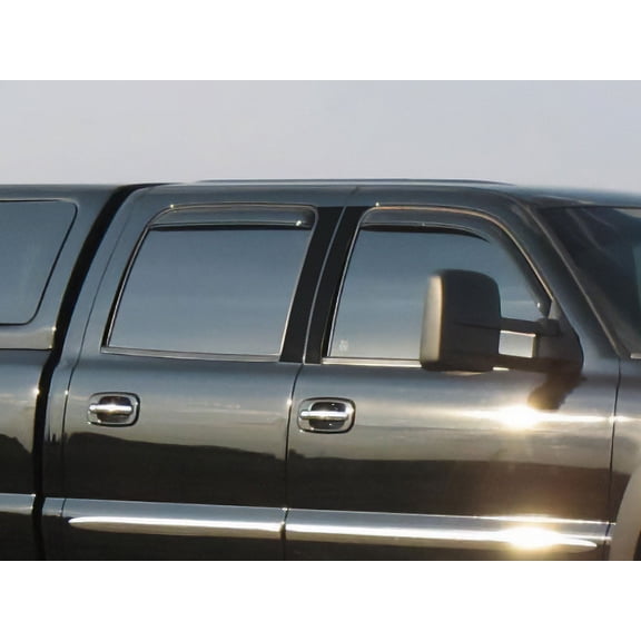 Rvinyl Pillar Post Window Trim Compatible with GMC Sierra 2000-2006 (Extended Cab) - Carbon Fiber 3D
