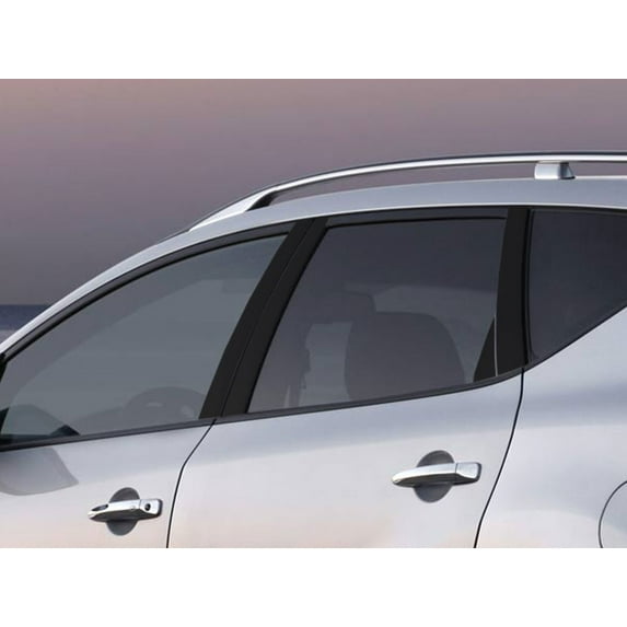 Rvinyl Pillar Post Window Trim Compatible with Nissan Murano 2003-2007 - Matte (Black)