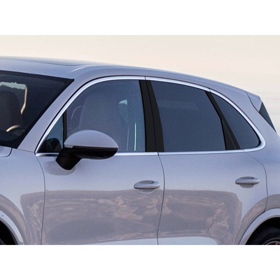 Rvinyl Pillar Post Window Trim Compatible with Porsche Cayenne 2011-2017 - Matte (Black)