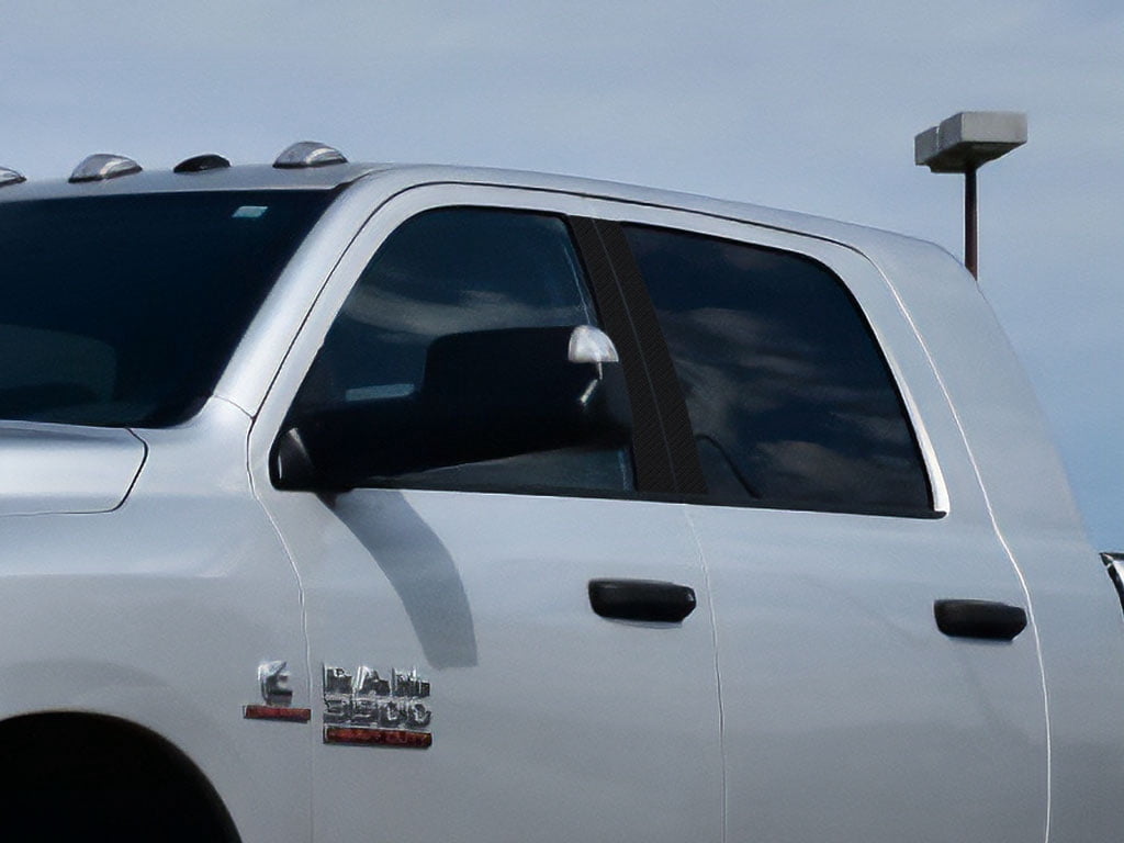 Rvinyl Pillar Post Window Trim Compatible with Ram 3500 2011-2018 (Crew ...