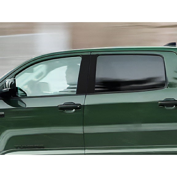 Rvinyl Pillar Post Window Trim Compatible with Toyota Tundra 2007-2021 (CrewMax) - Carbon Fiber 4D
