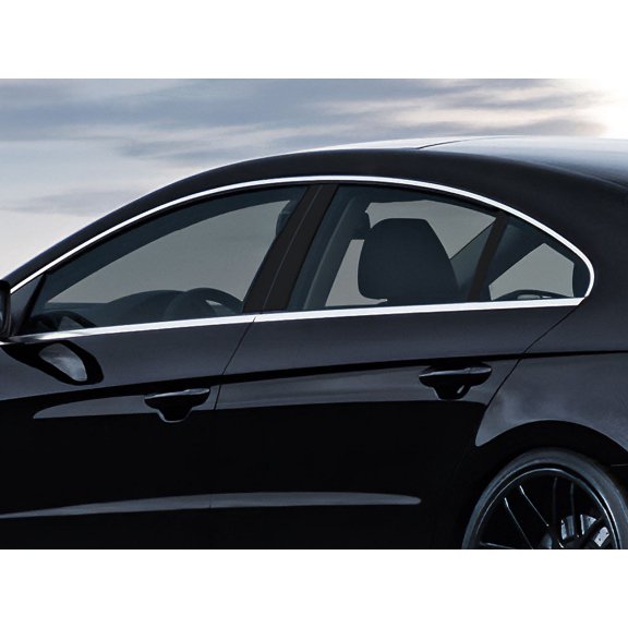 Rvinyl Pillar Post Window Trim Compatible with Volkswagen CC 2009-2017 - Matte (Black)