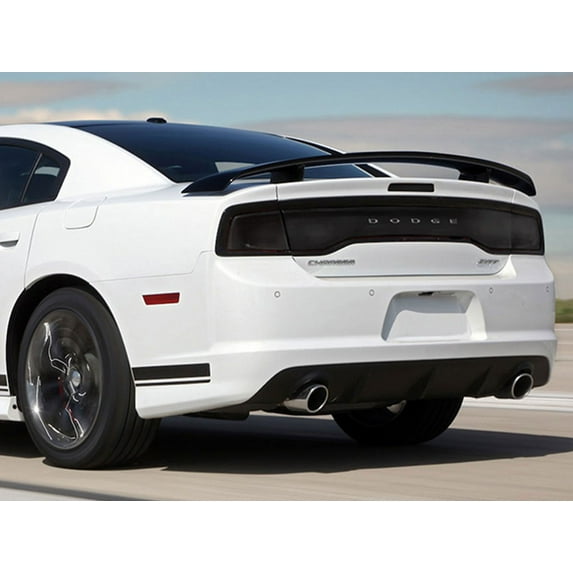 Rvinyl Tail Light Tint Covers Compatible with Dodge Charger 2011-2014 - Blackout Smoke