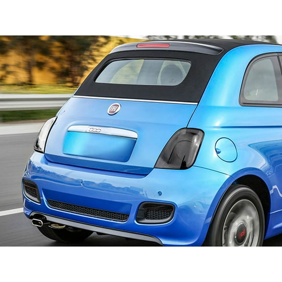 Rvinyl Tail Light Tint Covers Compatible with Fiat 500 2012-2019 - Matte Smoke