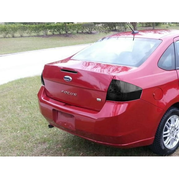 Rvinyl Tail Light Tint Covers Compatible with Ford Focus 2008-2011 (Sedan) - Blackout Smoke