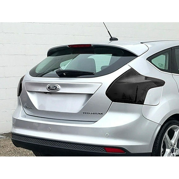 Rvinyl Tail Light Tint Covers Compatible with Ford Focus 2012-2014 (Hatchback) - Blackout Smoke