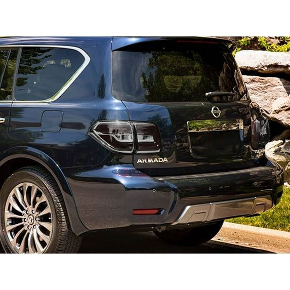 Rvinyl Tail Light Tint Covers Compatible with Nissan Armada 2017-2020 - Blackout Smoke