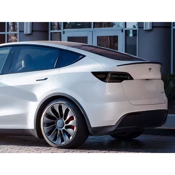 Rvinyl Tail Light Tint Covers Compatible with Tesla Model Y 2020-2024 - Blackout Smoke