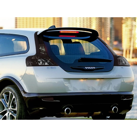Rvinyl Tail Light Tint Covers Compatible with Volvo C30 2011-2013 - Blackout Smoke