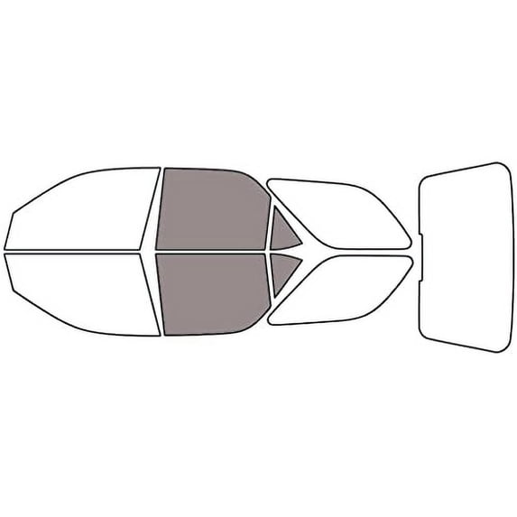 Rvinyl Window Tint Kit Compatible with Acura Mdx 2001-2006 - Back Precut Kit - 50%