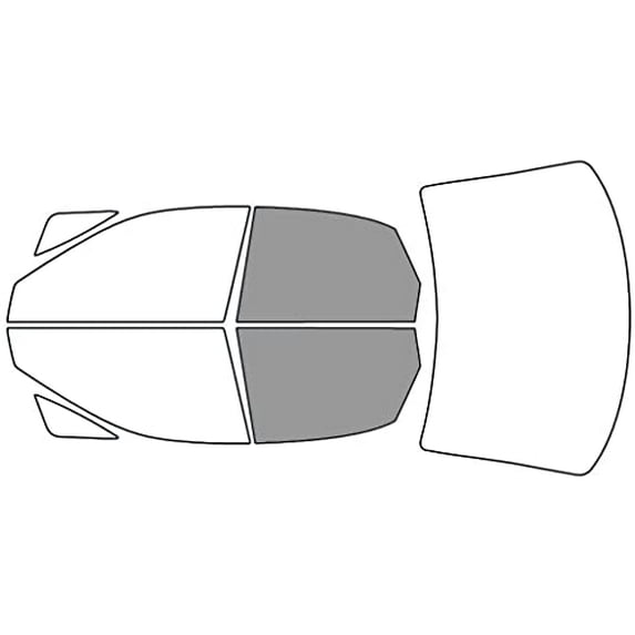 Rvinyl Window Tint Kit Compatible with Audi S4 2000-2002 (Sedan) - Back Precut Kit - 50%
