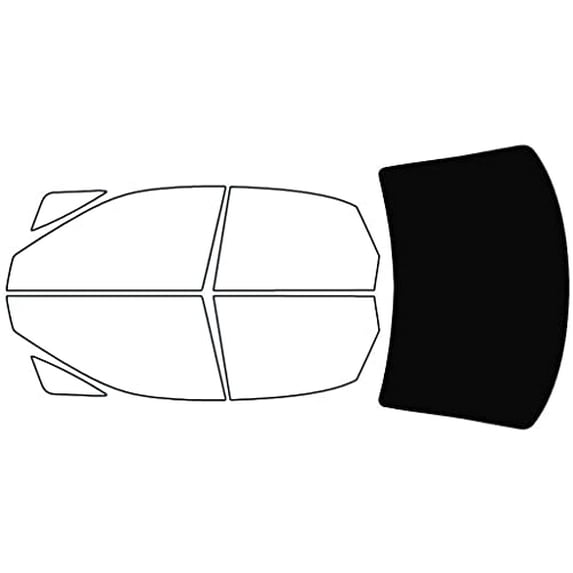 Rvinyl Window Tint Kit Compatible with Audi S4 2000-2002 (Sedan) - Rear Windshield Precut Kit - 5%