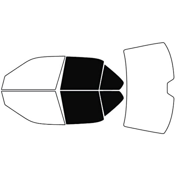 Rvinyl Window Tint Kit Compatible with BMW 3-Series 1992-1998 (Sedan) - Back Precut Kit - 5%