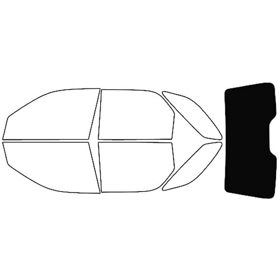 Rvinyl Window Tint Kit Compatible with Buick Rendezvous 2002-2007 - Rear Windshield Precut Kit - 5%