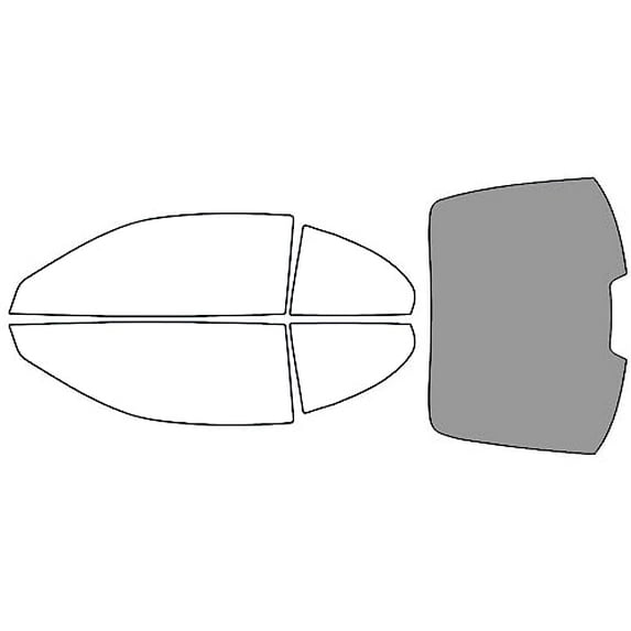 Rvinyl Window Tint Kit Compatible with Buick Riviera 1995-1999 - Rear Windshield Precut Kit - 50%