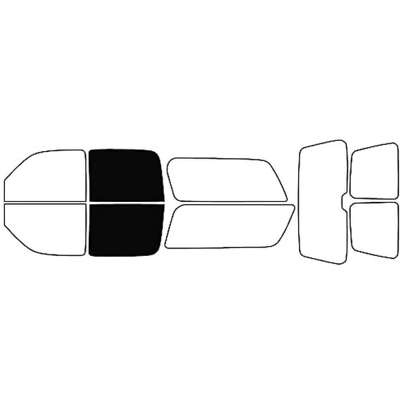 Rvinyl Window Tint Kit Compatible with Cadillac Escalade 2003-2006 (Esv) - Back Precut Kit - 5%