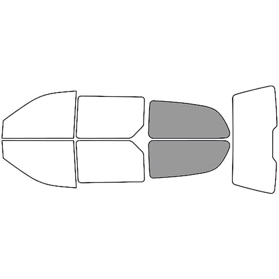 Rvinyl Window Tint Kit Compatible with Chrysler Town and Country 1996-2000 - Cargo - 50%