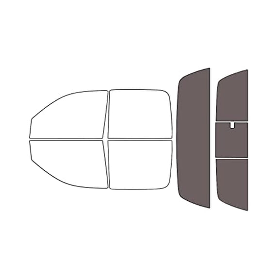 Rvinyl Window Tint Kit Compatible with Dodge Dakota 2005-2010 (4 Door) - Rear Windshield Precut Kit