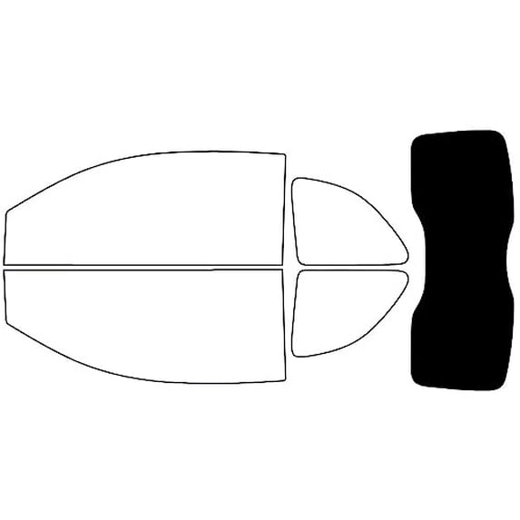 Rvinyl Window Tint Kit Compatible with Fiat 500 2012-2019 (Coupe) - Rear Windshield Precut Kit - 5%